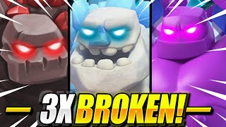 100% PURE OFFENSE!! New 3X GOLEM Deck DOESN’T LOSE in Clash Royale!!😱