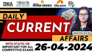 26  April  2024 Current Affairs | Daily Current Affairs | Current Affairs Today