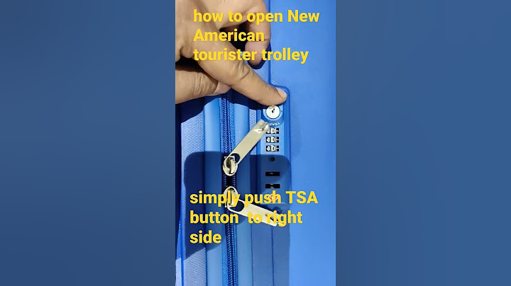 new American tourister trolley unlock , 000. easy opening, just push TSA button to right side.