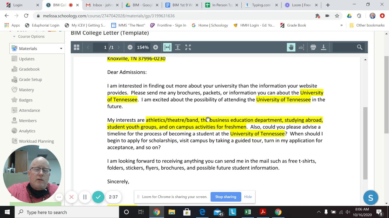 BIM College Letter Details YouTube