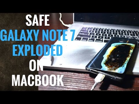 Replaced Galaxy Note 7 explodes on Macbook