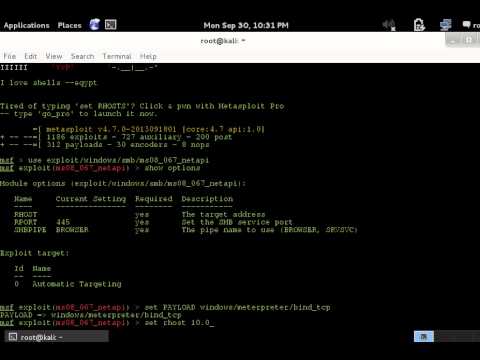 Metasploit  ms08 067 netapi