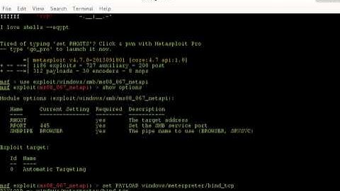 Metasploit  ms08 067 netapi