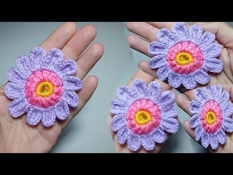Learn Crochet Flower Easy Pattern For 