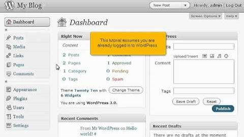 Wordpress Tutorial - How to write, edit and manage comments