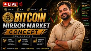 BITCOIN LIVE | MMC (Mirror Market Concept) Analysis | BTC/USD Intraday Trading