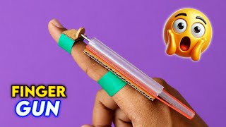 How to make a Finger gun , super easy and powefull toy gun making