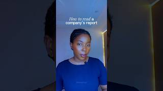 HOW TO READ A COMPANY'S REPORT #stocks #financialreport #investing