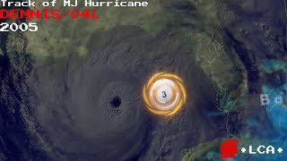 The track of Major Hurricane Dennis |2005| •LCA•