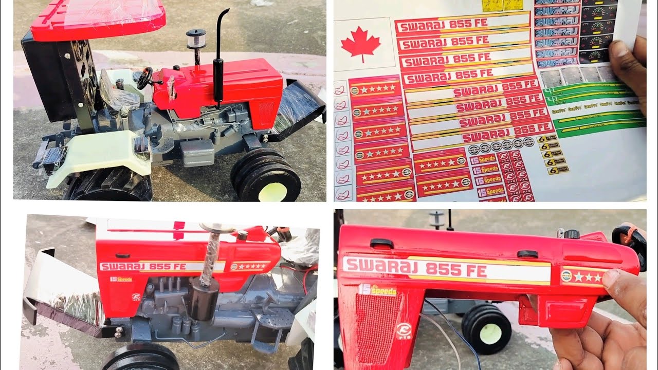 855 Sticker How to make RC Swaraj 855 tractor sticker #new - YouTube