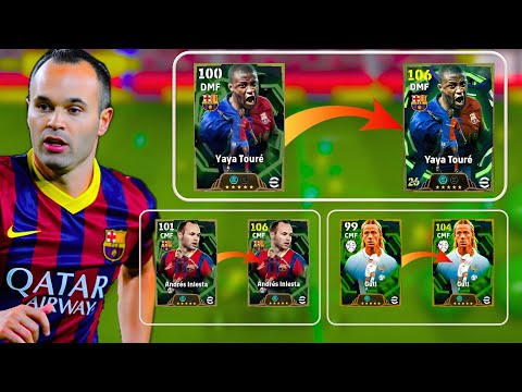 أفضل طريقة لتطوير بكج يوم الاثنين إنييستا 106 و يايا توريه 106 و جوتي 104 EFootball 2026