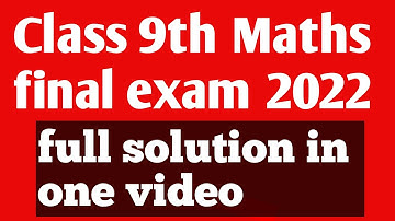 class 9 term 2 final exam  question paper 2022 | annual exam 2022 question paper | full solution
