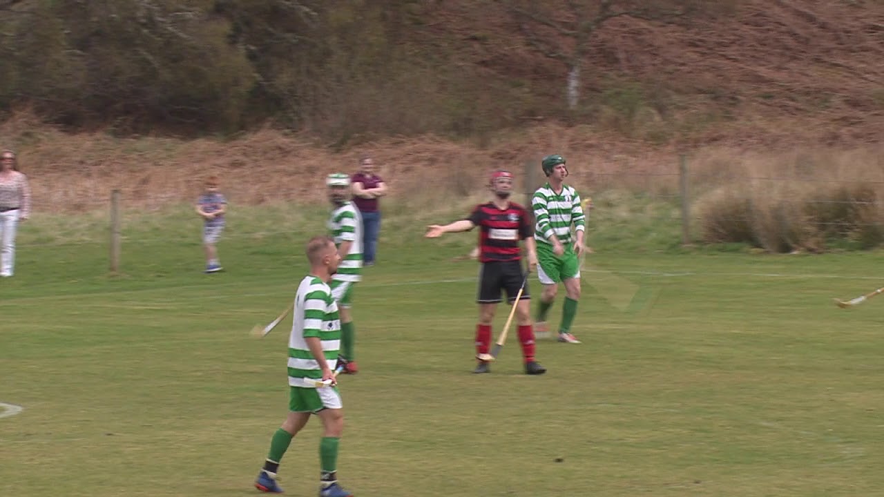 Andrew MacCuish scores to make it Oban Celtic 0 Oban Camanachd 6 on 20th April 2019 Scottish Sea Far