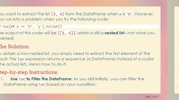 Extracting a Non-Nested List from a Pandas DataFrame