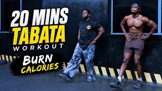 20 MIN TABATA WORKOUT - BURN CALORIES 🔥