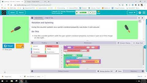 Lesson 12 Sprite Movement Walk Through