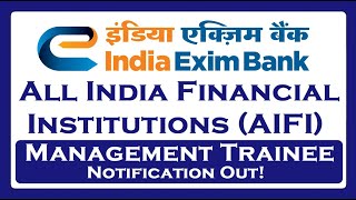 EXIM Bank Management Trainee Notification Out