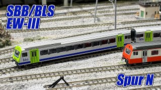 Minitrix Sbbbls Ew-Iii Und E-Lok Re44 Ex.swiss-Express Modellbahn Spur N N Scale Nゲージ