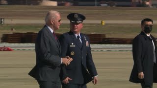 Raw video: President Joe Biden boards Air Force One en route to NH