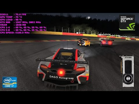 PROJECT CARS 37 CAR NIGHT RACE - NVIDIA GTX 980 - INTEL I7 3770 -1080p- 60FPS