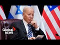 Gaza hospital blast: Biden says &quot;rocket fired by terrorist group&quot; to blame for explosion | FULL