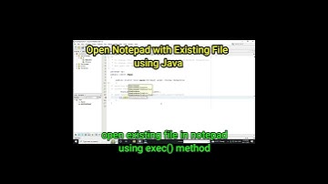 How to open notepad in java | Open Notepad with Existing File in Java #shorts
