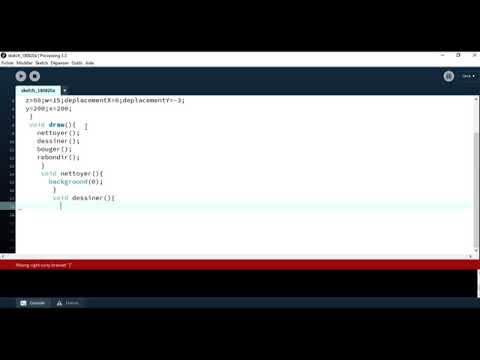 Comment faire un Pong/TUTO 02 PROCESSING PONG