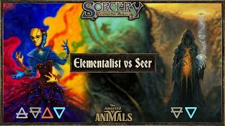 ELEMENTALIST (💨/🪨/🔥/💧) vs SEER (🪨/💧), Sorcery: Contested Realm Gameplay