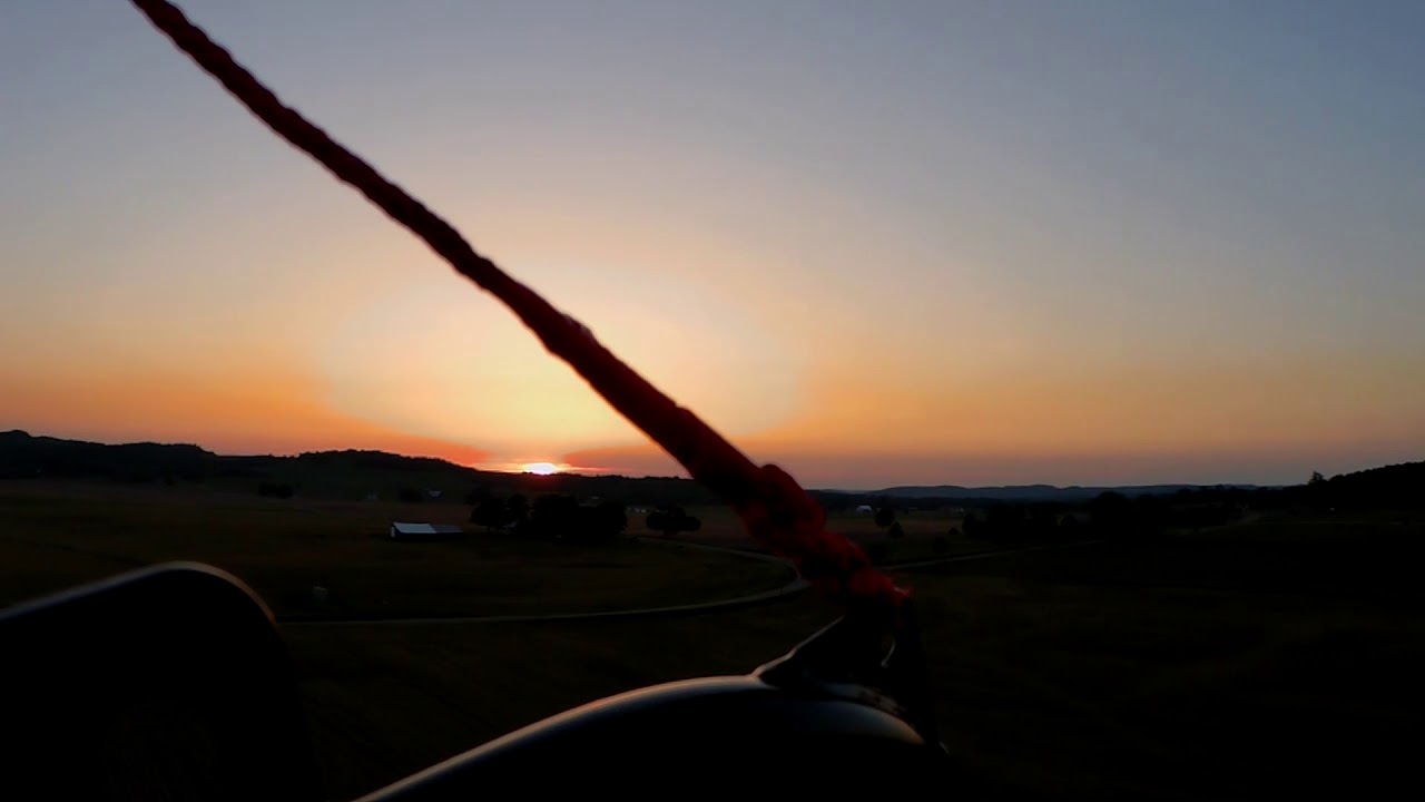 May Sunset in Ohio Powered Paraglider Flight Ohio Paramotor Trike