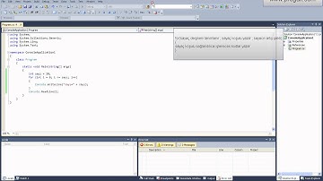 Cshap(C#)-for kullanımı