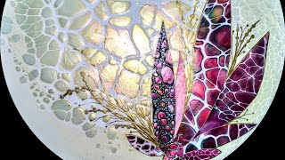 How to Make a Flower With Acrylic Pour 'Skins' #fluidart #abstractart #tlp