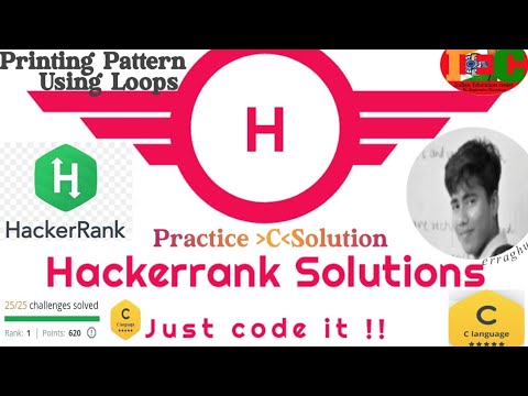 Hackerrank"C" Programming solutions.. Printing pattern using Loops # ...