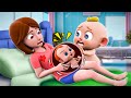 Oh no mommy gives birth on the beach  take care mommy pregnant  new nursery rhymes for kids