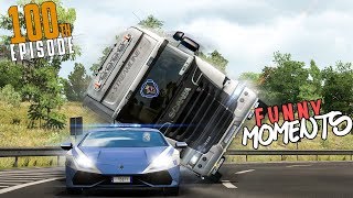 EP.# 100 - Funny Moments & Crash Compilation - Euro Truck Simulator 2 Multiplayer