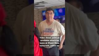 A political candidate is behind bars after cops say he attacked 2 teens at a Miami-Dade restaurant.