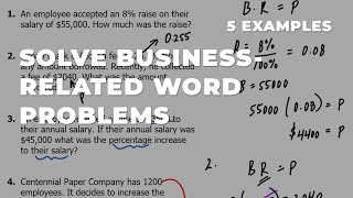 Solving Business-related Percentage Word problems #college