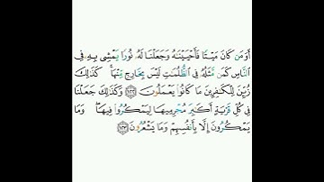 6 - سورة الأنعام ١٢٢-١٢٣ - محمود خليل الحصري