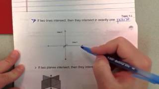 Topic 1-3 postulates and intersections