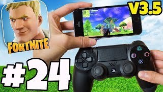 Fortnite 3.5 *NEW* Controller On mobile Gameplay No Hack/Cheat Fortnite IOS ANDROID #24 w/ Ali-A ?!