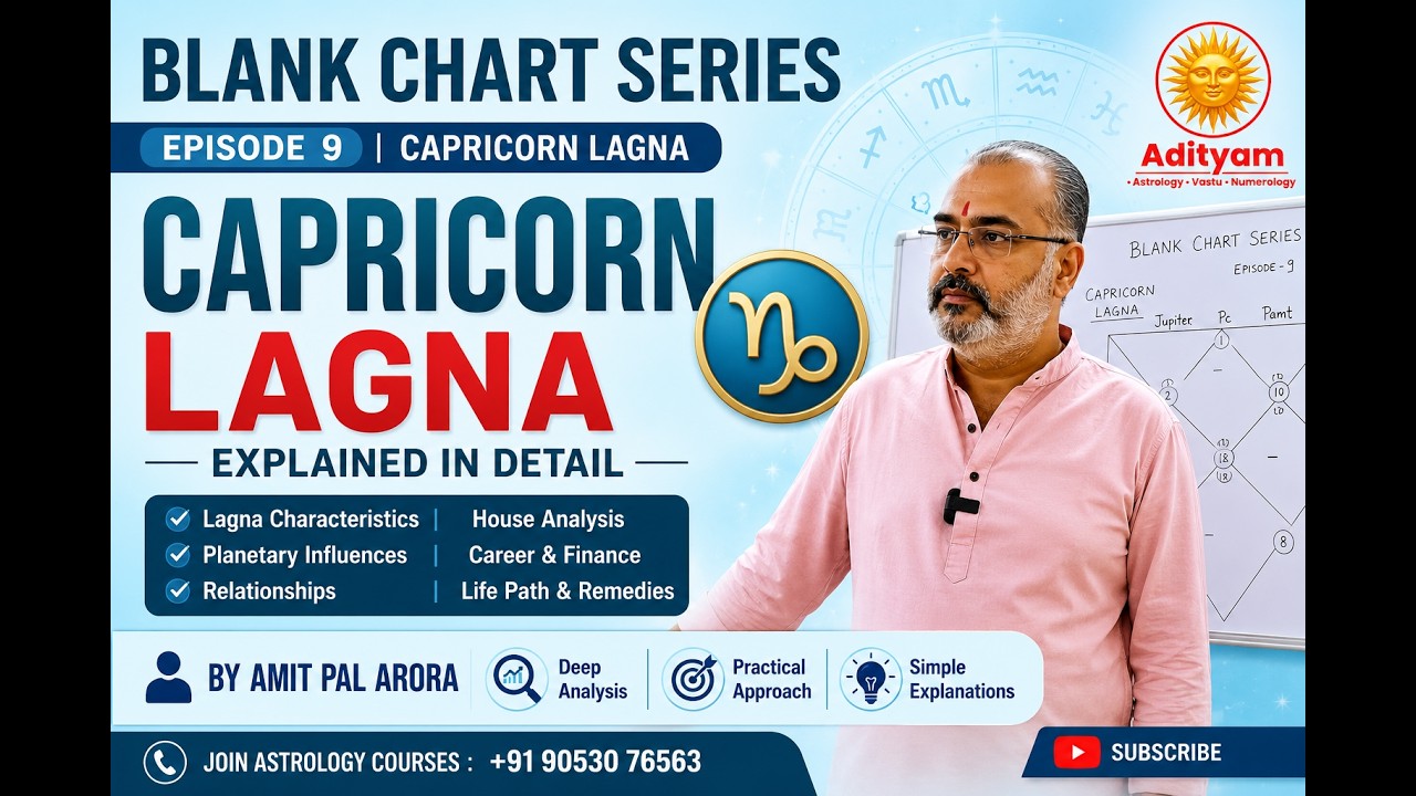 Capricorn Lagna Explained | Blank Chart Series Episode 9 | Makar Lagna Analysis by Amit Pal Arora