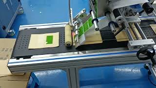 Full automatic labeller with paging machine carton boxes plastic paper kraft bags labelling machine