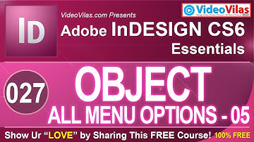 Adobe InDesign CS6 Tutorials (Telugu) - 27 - Object Menu Options Part 05