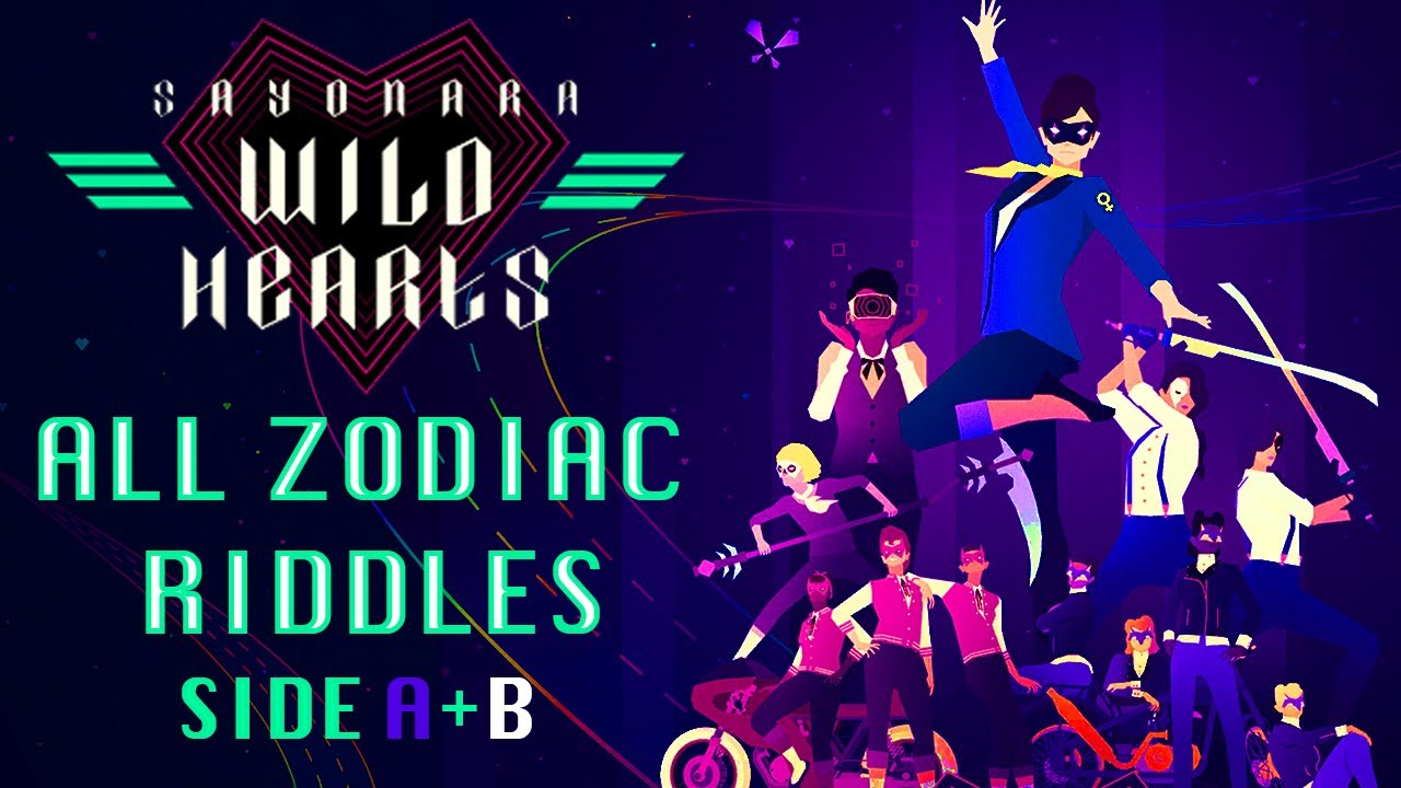 Sayonara Wild Hearts :: PS4 Guide All Riddles | Side + YouTube Zodiac - | B A