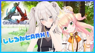 【ARK:Crystal isles】🍑ししろんと遊ぶ！操作を思い出せ！🍑【桃鈴ねね/獅白ぼたん】