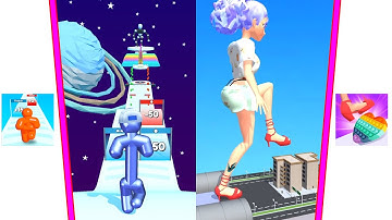 Tall Man Run Vs ASMR Tippy Toe all levels android iOS gameplay walkthrough 4K Nr 77