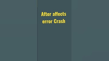 After Effects error crash in progress fix & resolved 100% correct method