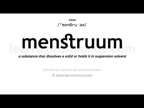 Video: Is menstruum 'n oplosmiddel?