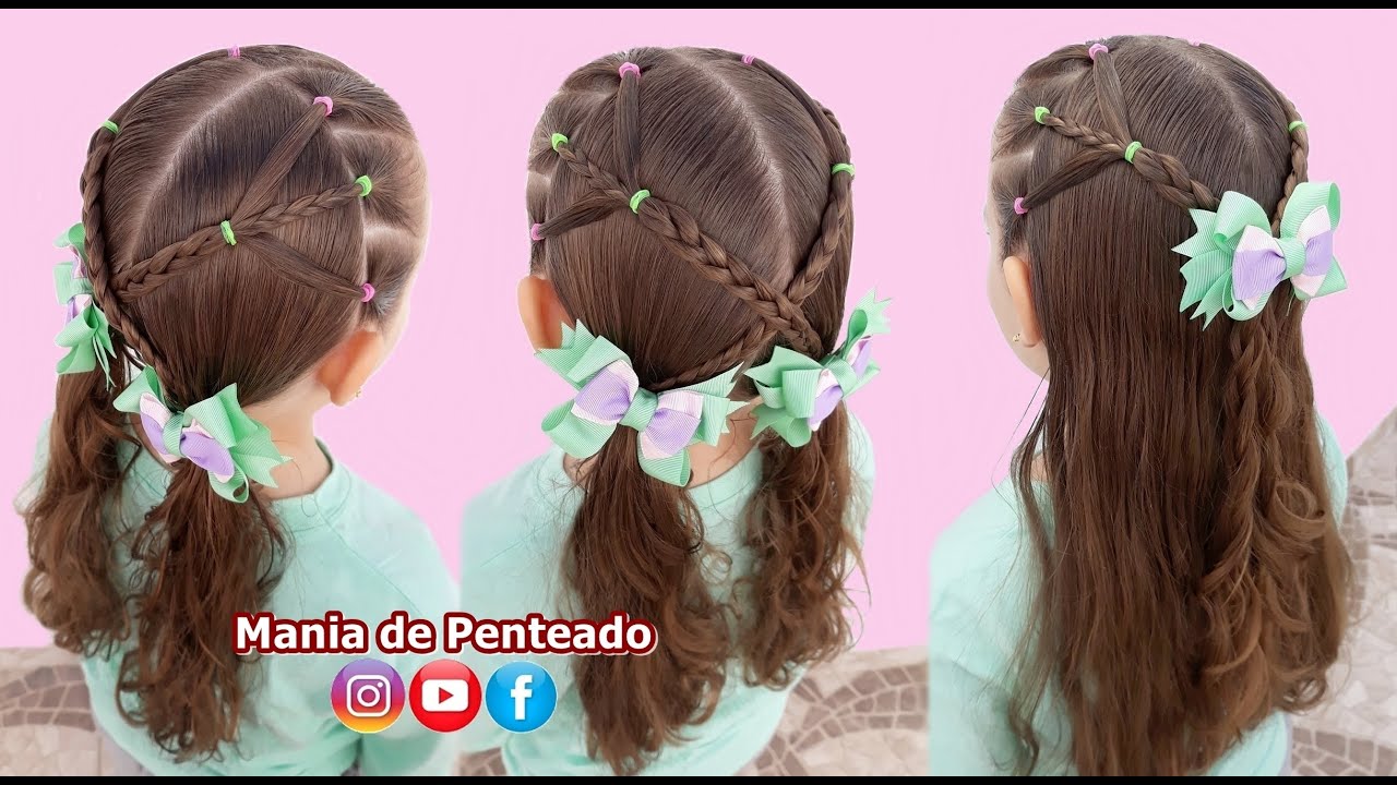 40 ideias de penteados para cabelos de meninas - Página 2 de 2 - Blog Ana  Giovanna