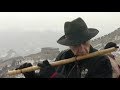 David Carradine Plays his Flute as Caine on the Great Wall of China (2005)