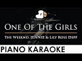 The Weeknd, JENNIE & Lily Rose Depp - One Of The Girls - Piano Karaoke Instrumental Cover Lyrics